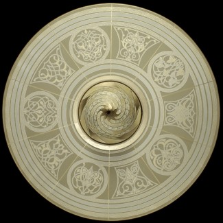 Fortuny Lamp Silk Samarkanda with Disc BUY from www.luminosodesign.com 403 283-5763