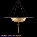 Fortuny Lamp Scudo Saraceno Murano Glass Light with Metal Rim Buy from www.luminosodesign.com