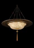Fortuny Lamp Scudo Saraceno Murano Glass Gold with Rim BUY thru www.luminosodesign.com
