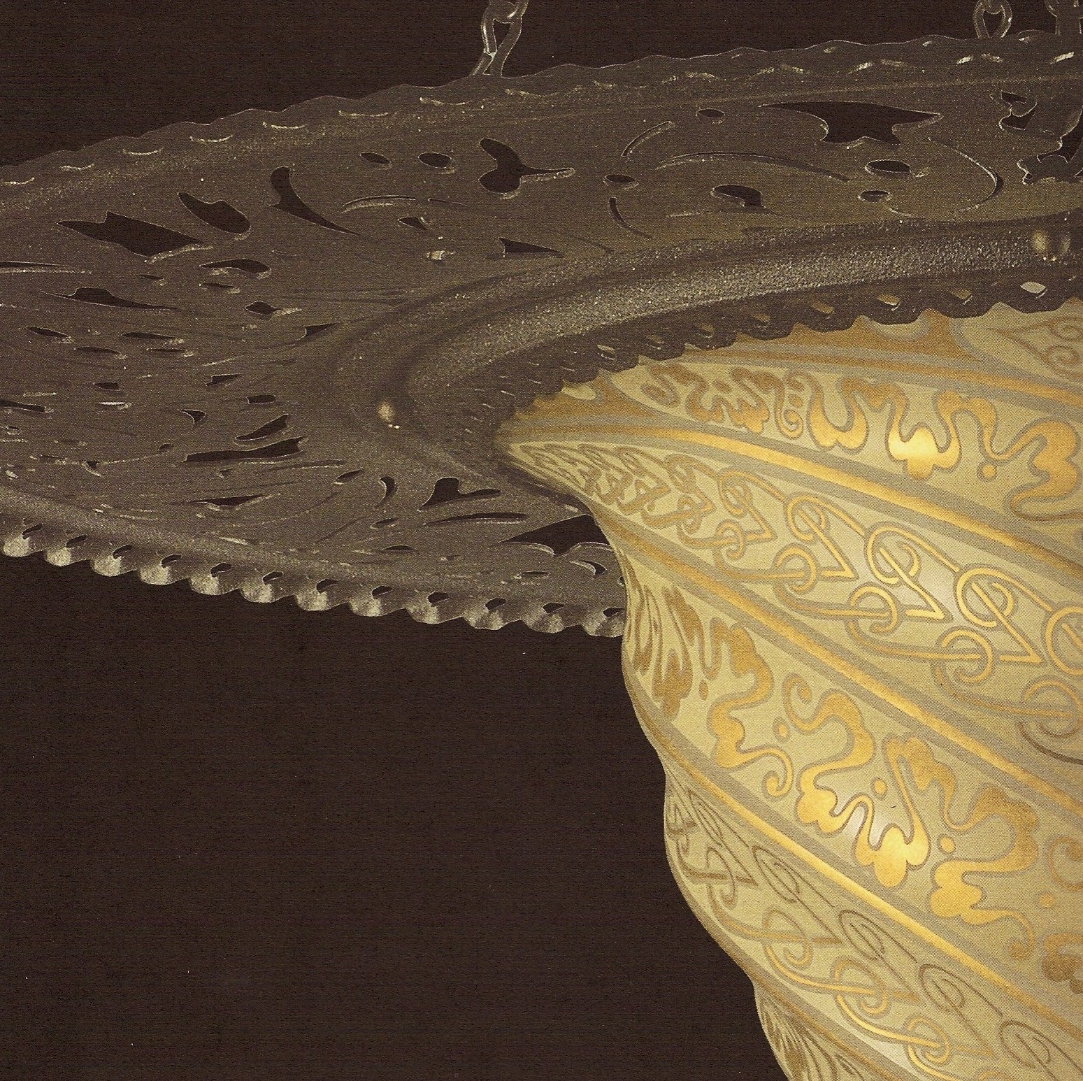 Fortuny Lamp Samarkanda glass with Rim Detail Buy from www.luminosodesign.com